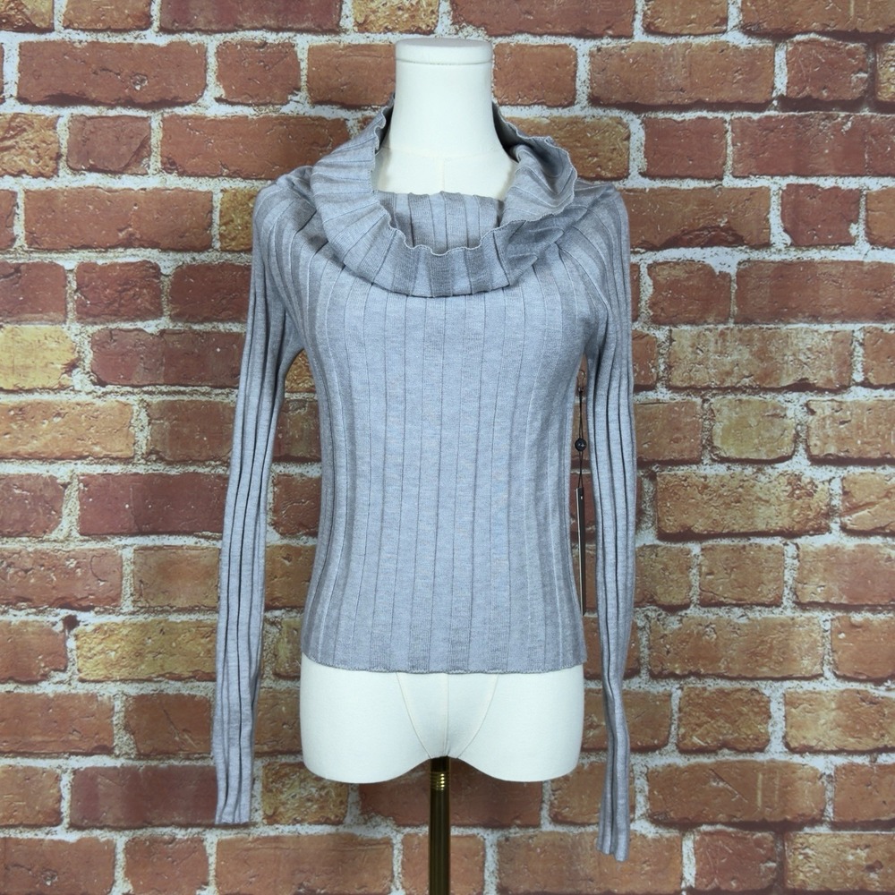 EMERSON LANG Young Contemporary Women's Long Sleeve Cowl Neck Top Size Medium